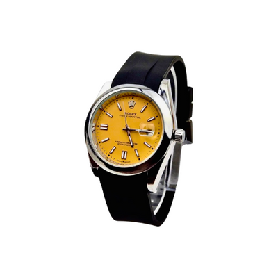 Rolex Datejust 36mm 116200 Steel Oyster Custom Yellow Dial Watch