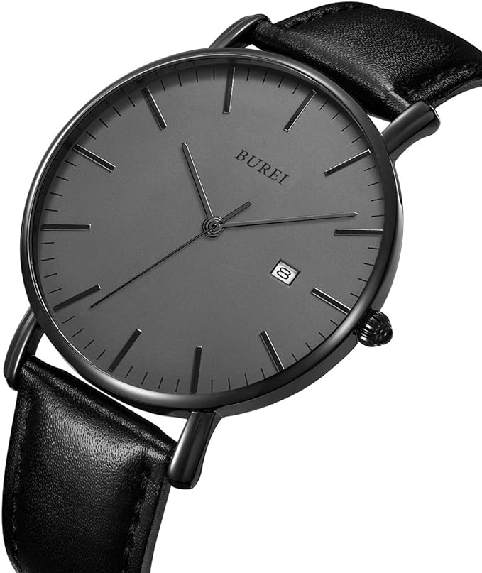 BUREI Men's Minimalist Waterproof Watch