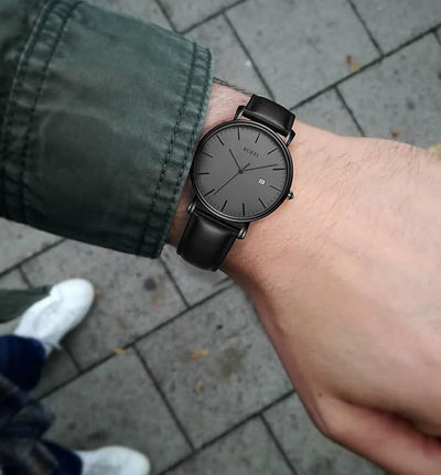 BUREI Men's Minimalist Waterproof Watch