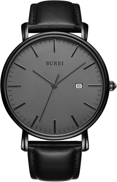 BUREI Men's Minimalist Waterproof Watch